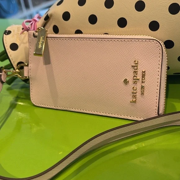 Kate Spade Madison Card Case Lanyard Pale Amethyst NWT - Picture 13 of 16